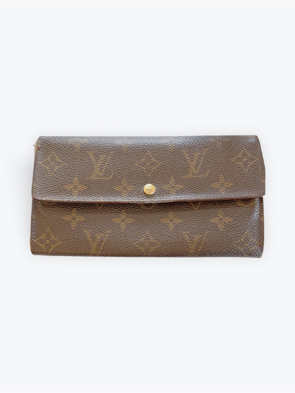Louis Vuitton Monogram Canvas Brown and Gold Snap Wallet